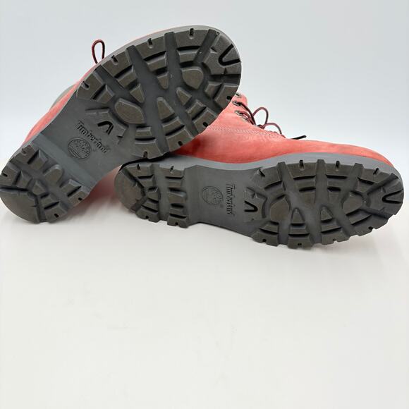 Timberland light red leather boots